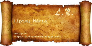 Liptay Márta névjegykártya